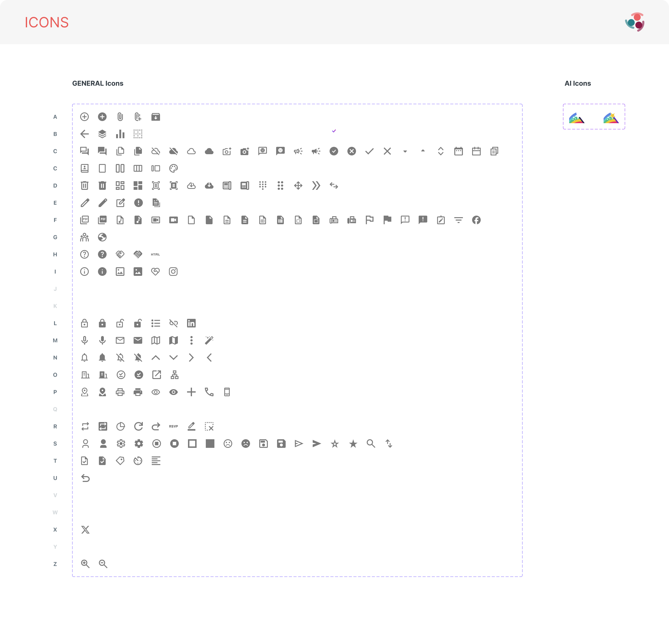 Simply Stakeholders general and AI icon library